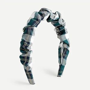 J. Crew Scrunchie headband in navy plaid